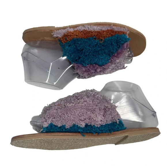 Free People Yuma Woven Mules in Wisteria Combo Sz: 36 - Picture 6 of 9